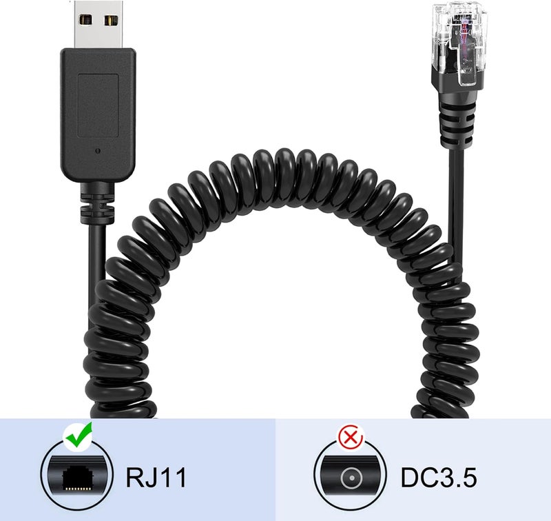 WUDCBFC Radar Detector Cable, USB 2.0 to RJ11 Plug Cable 5V-12V Power Cord, Compatible with R3/7/1, Escort 360 Passport 9500i/7500S/8500/7500 and Other Radar detectors - Image 4